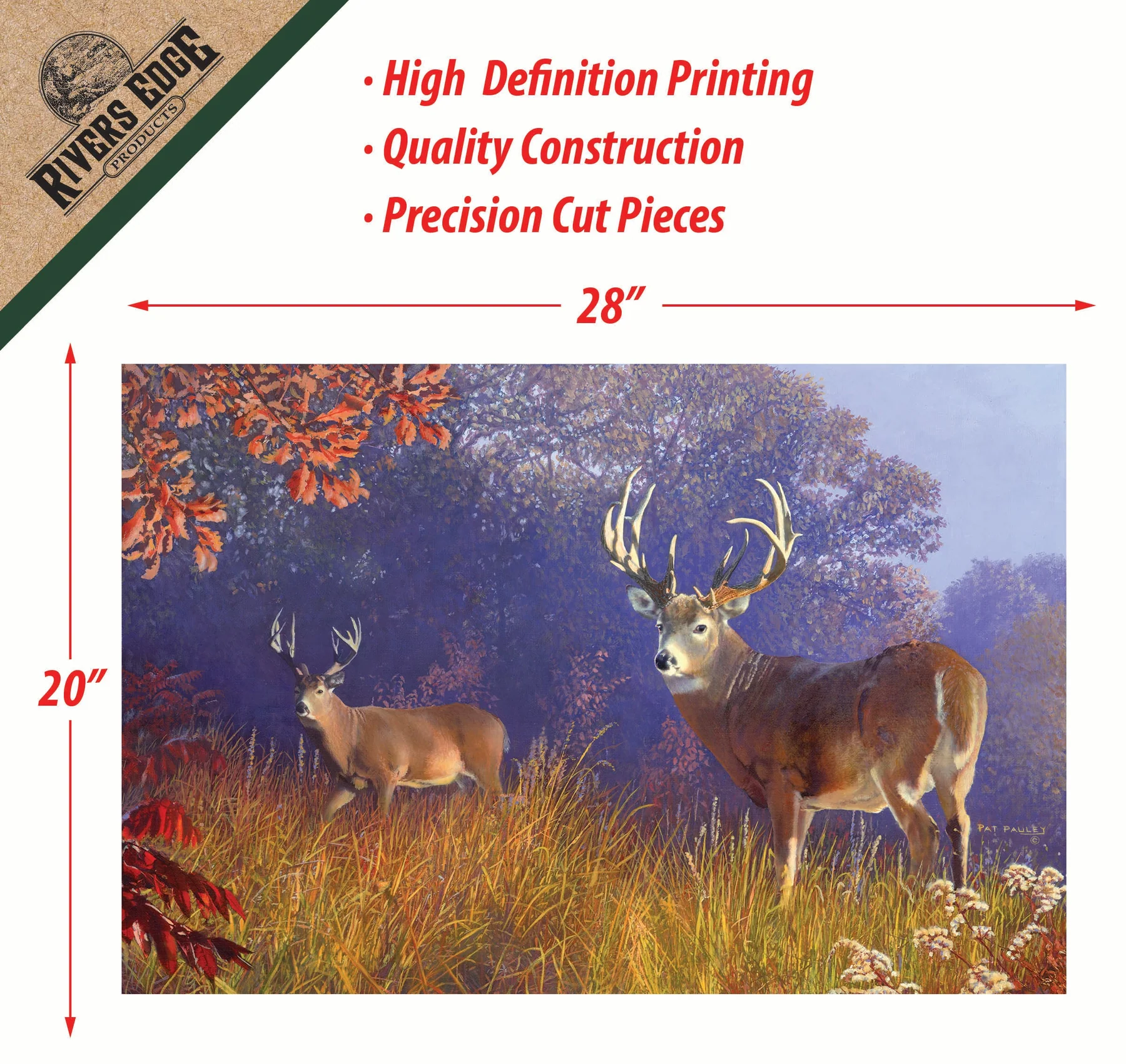 039_20Deer_20Scene_20dim JIGSAW PUZZLE IN TIN 1000 PIECES - Image 5