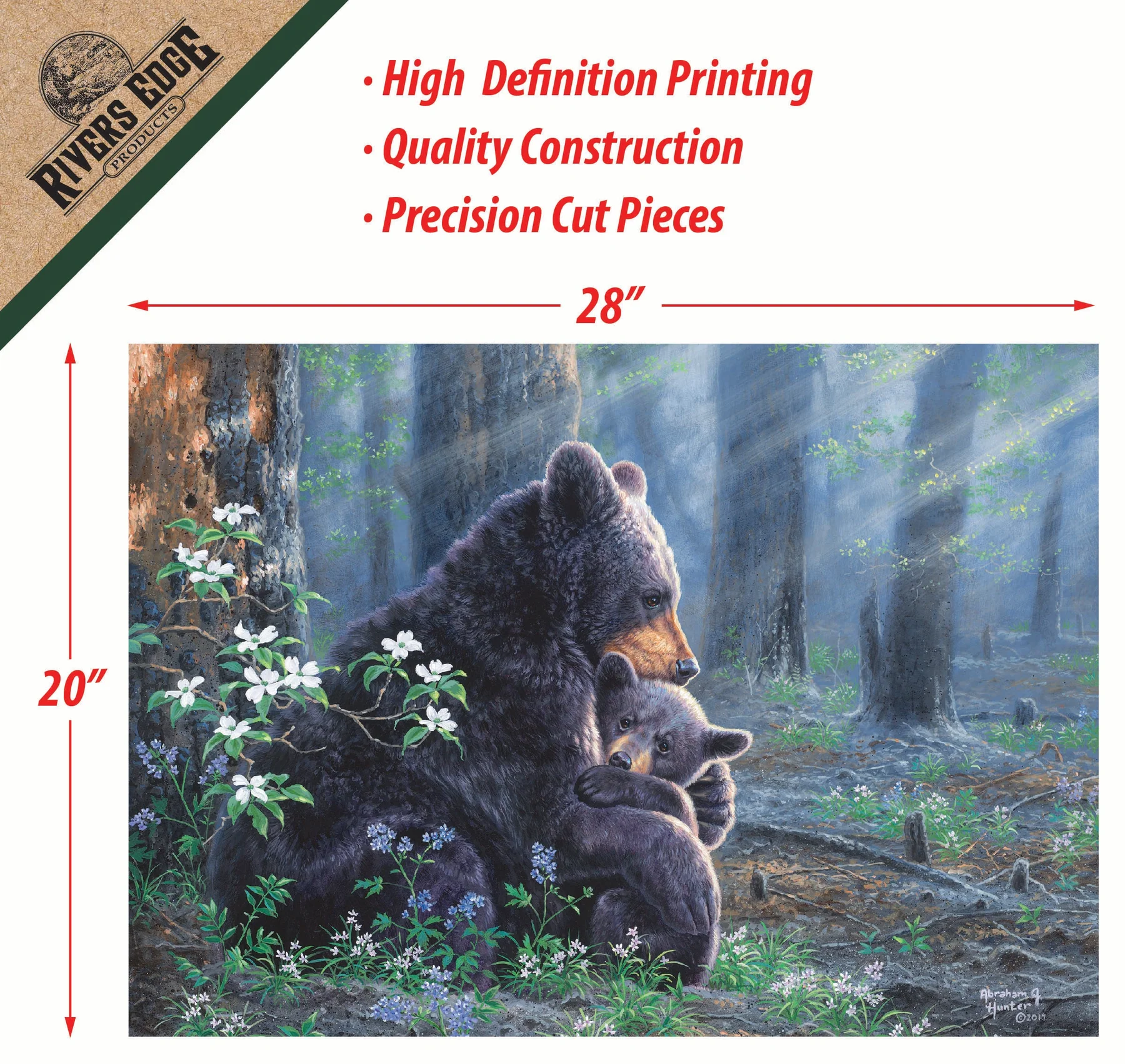 040_20Bear_20Scene_20dim JIGSAW PUZZLE IN TIN 1000 PIECES - Image 6