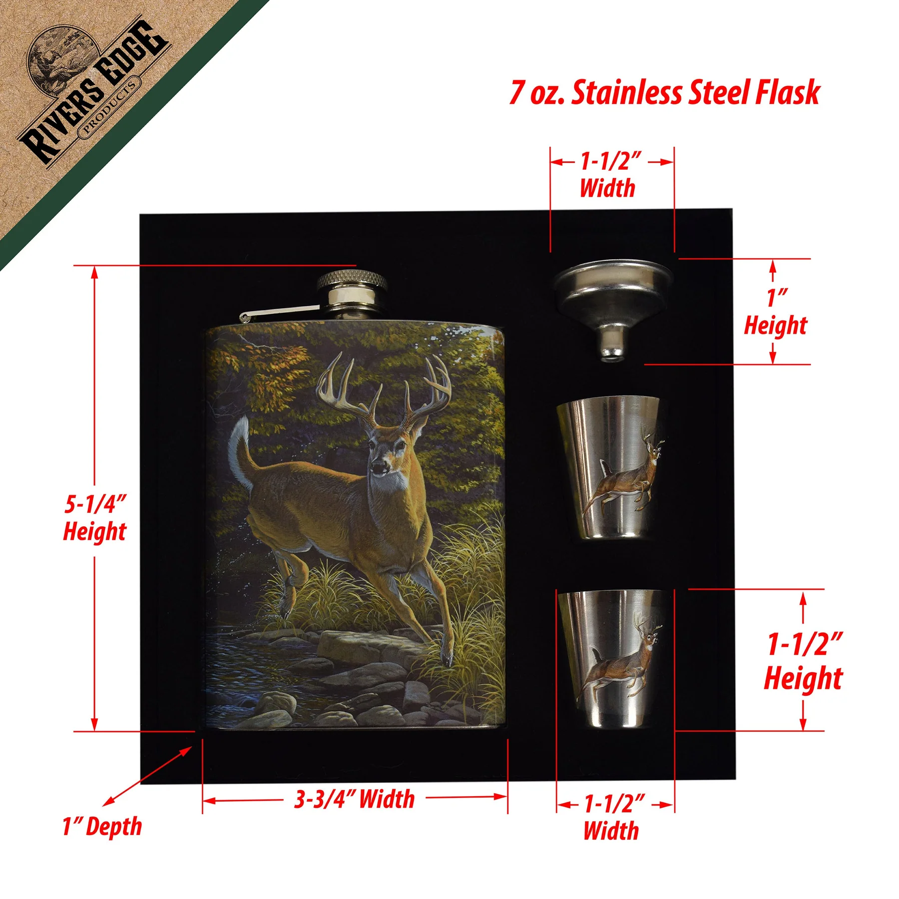 988-4 FLASK AND SHOT SET - (Deer-Camo) - Image 4