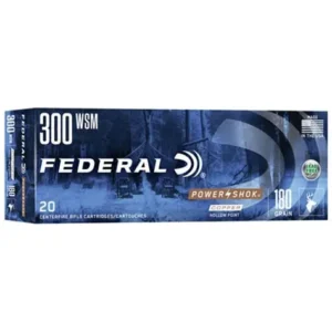 federal power·shok 300 wsm rifle ammo, 180gr sp – 20rds