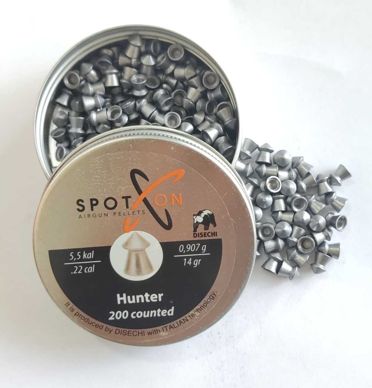 hun5.5 Spot On 250 count Cal. 22 Airgun Pellets - Image 3