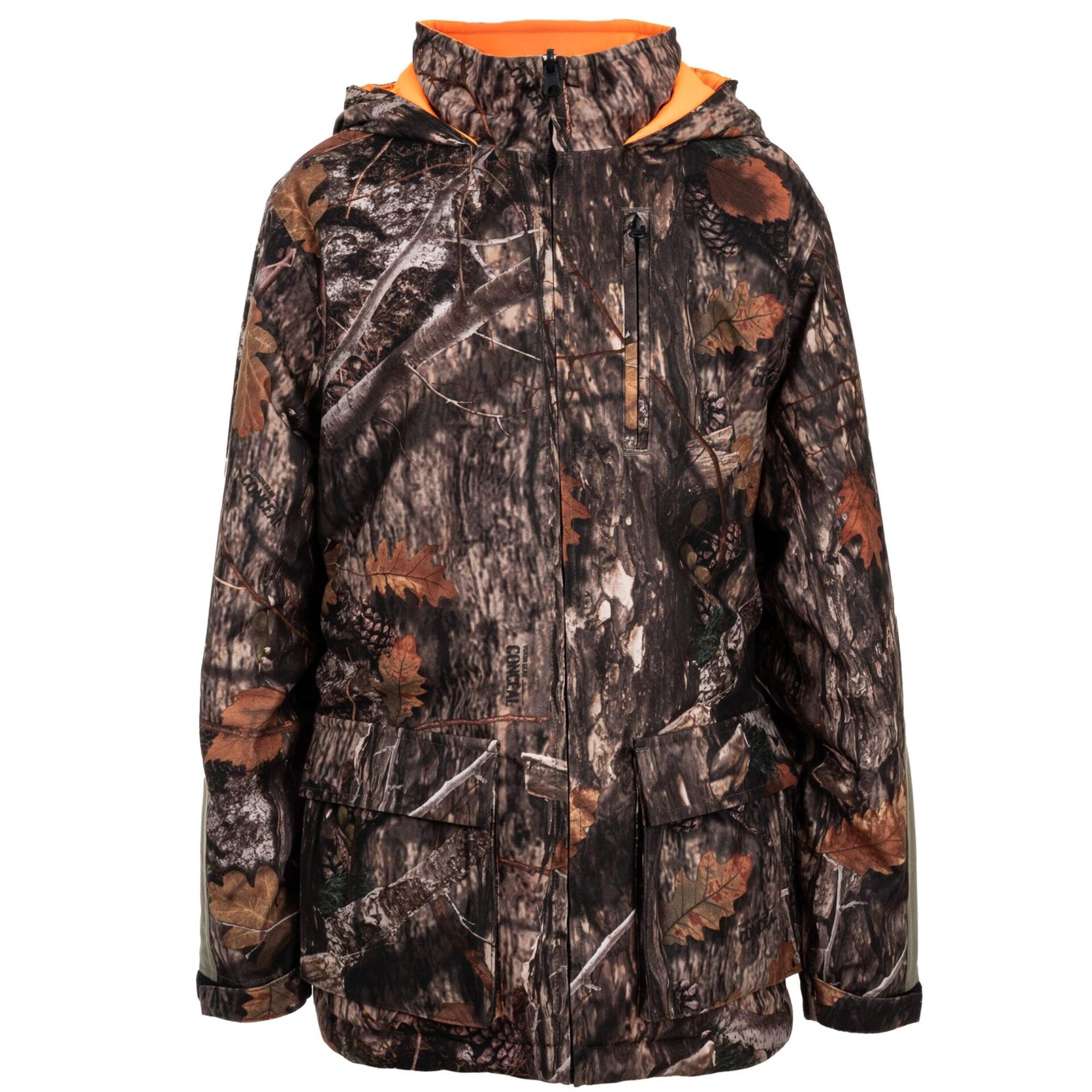 yukon-gear-youth-reversible-parka-conceal-camo-to-blaze-l-9301798b-a5c8-4eb5-a2d2-116a6bee66df-jpgrendition Enfant Parka réversible Yukon Gear, camouflage caché/orange vif,