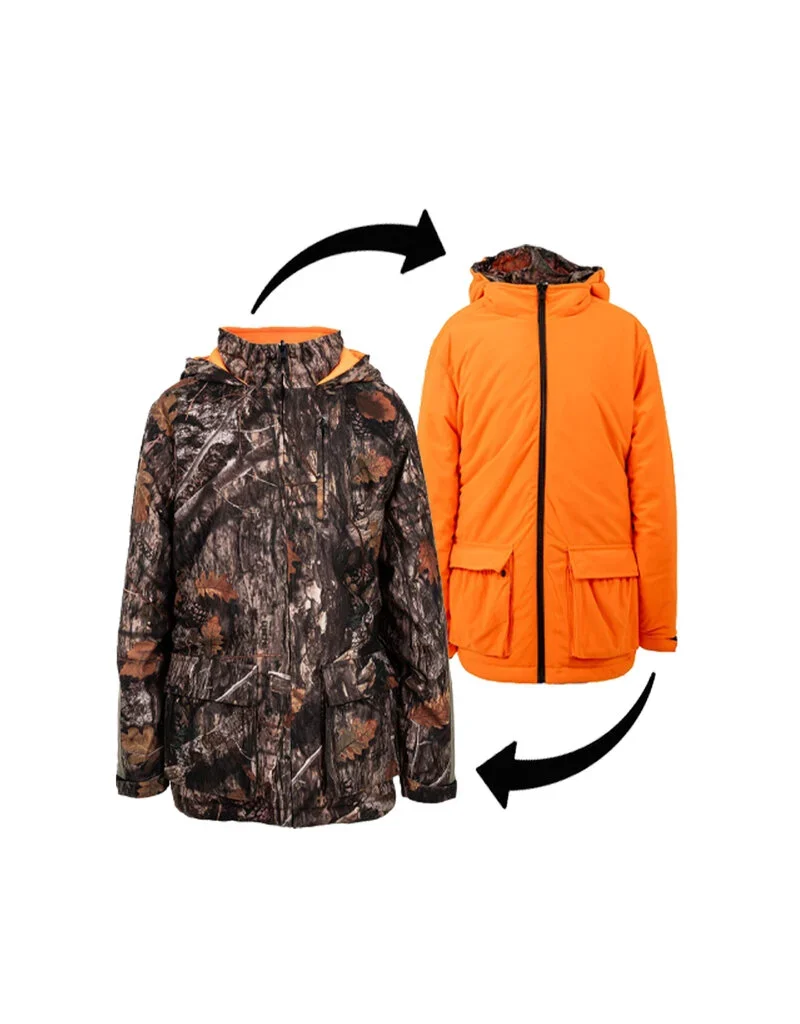 yukon-gear-yukon-gear-youth-reversible-parka-camo Enfant Parka réversible Yukon Gear, camouflage caché/orange vif, - Image 2